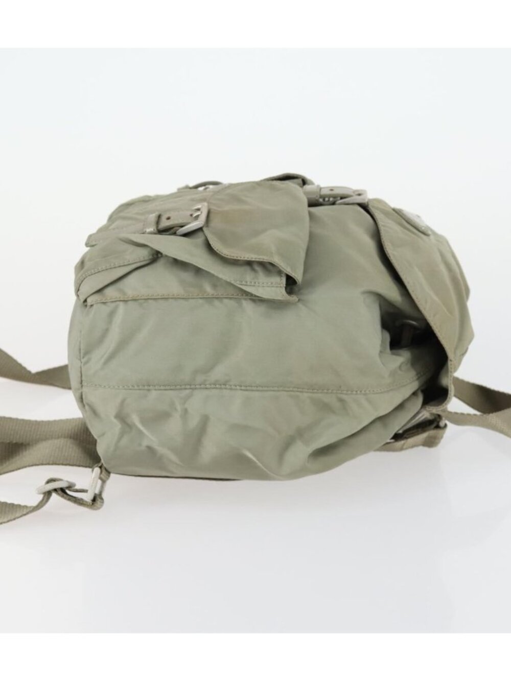 PRADA Backpack Nylon Beige Silver - Picture 2 of 16